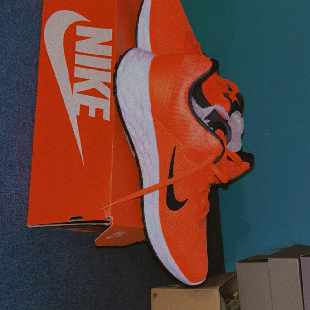 Nike Kids Orange Athletic Shoes